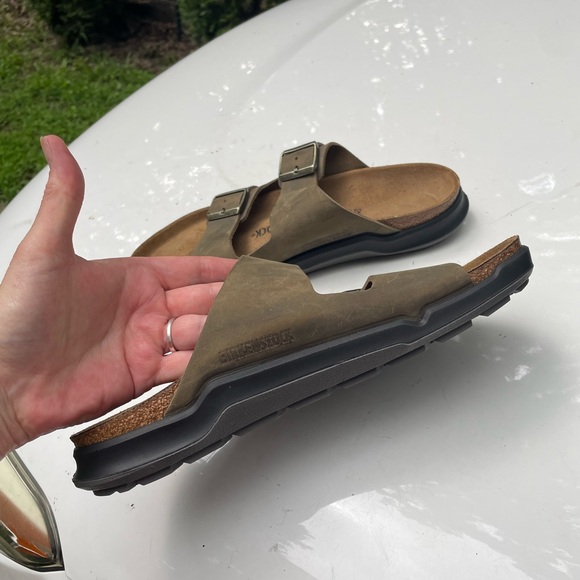 New Birkenstock Arizona Crosstown Oiled leather Sandals Size 41 Unisex main image 12